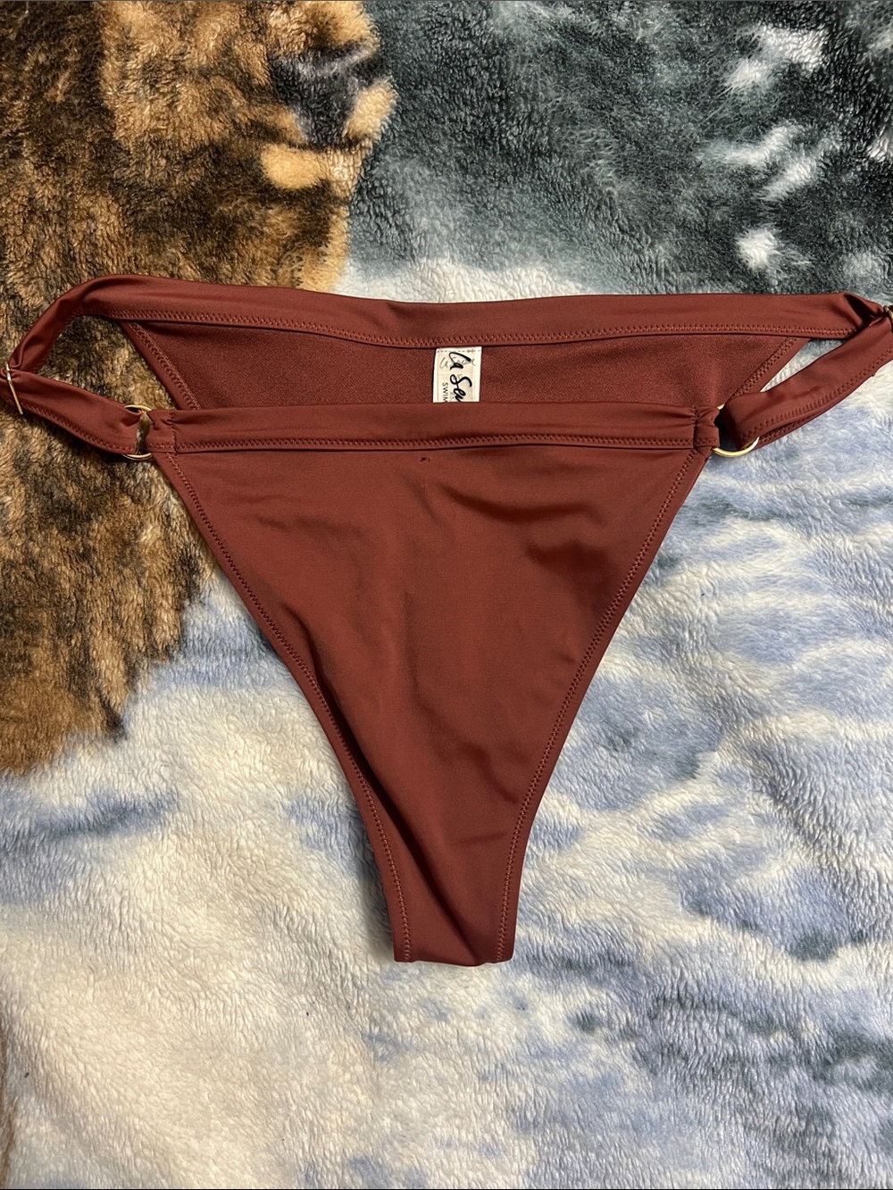 La SENZA Maroon Bikini Bottom adjustable
